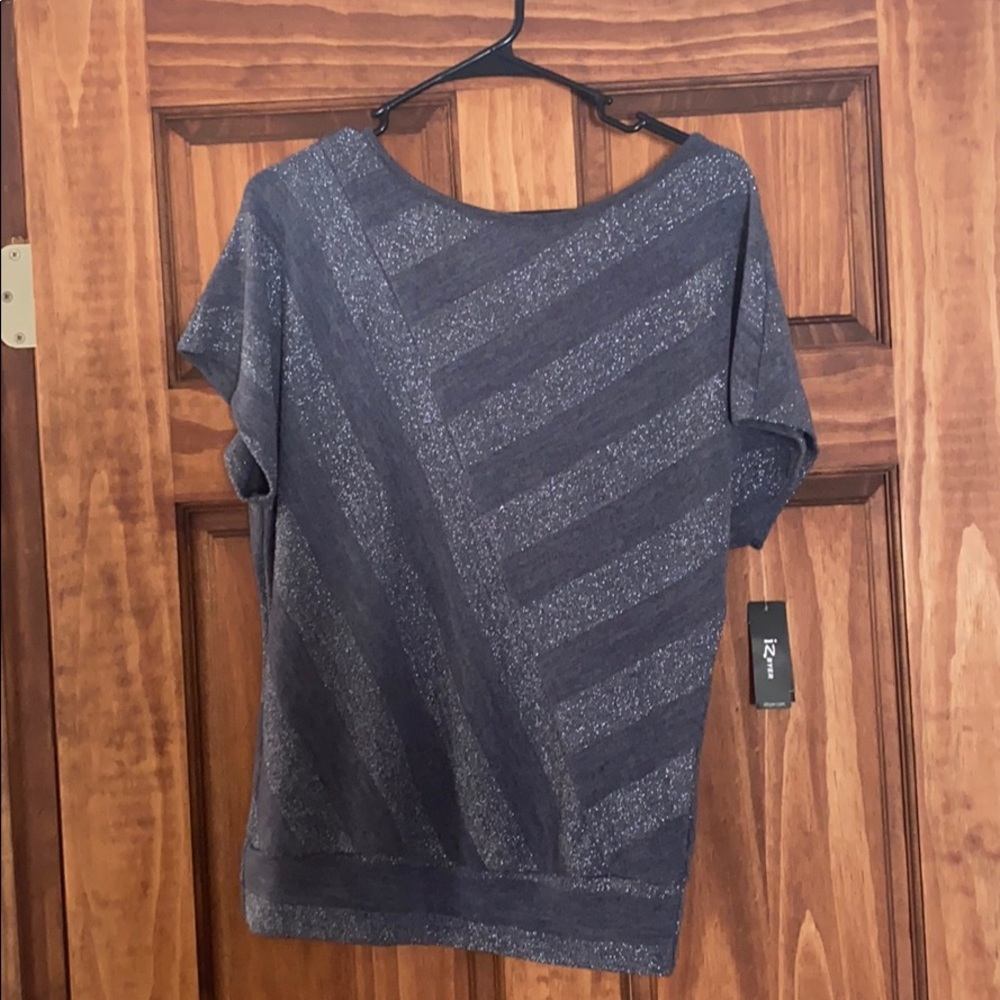 Charcoal Striped Lightweight Sweater